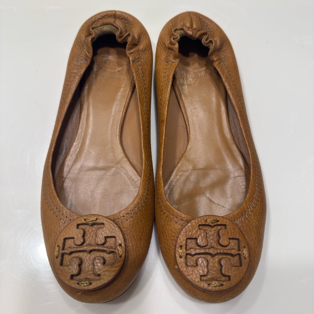 Tory Burch Tan Leather Loafers
